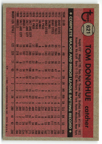 1981 Topps #621 Tom Donohue