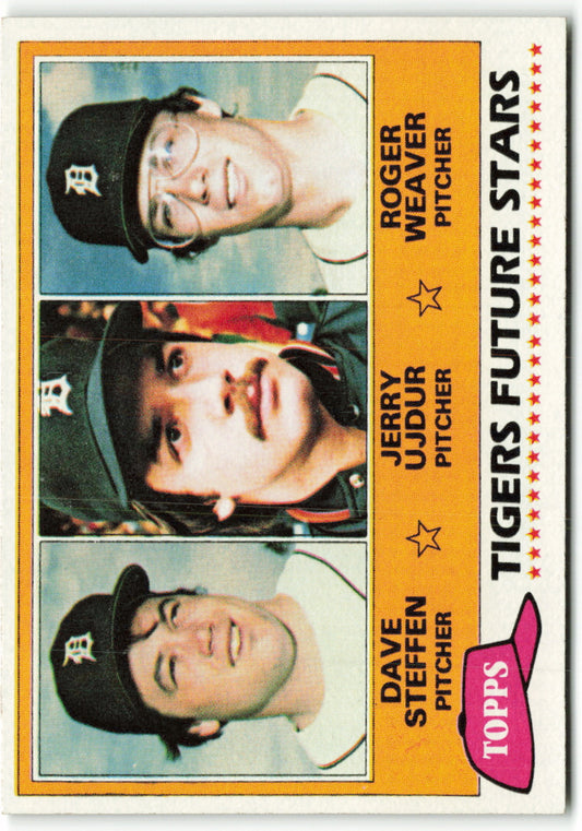 1981 Topps #626 Tigers Future Stars (Dave Steffen / Jerry Ujdur / Roger Weaver) FS RC