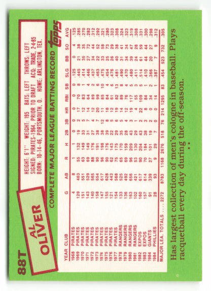 1985 Topps Traded #088T Al Oliver