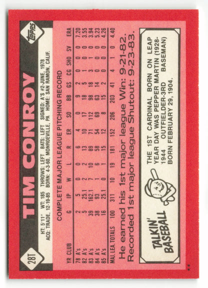 1986 Topps Traded #028T Tim Conroy