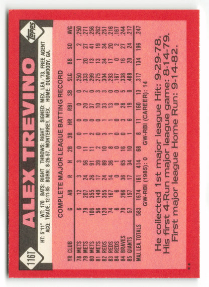 1986 Topps Traded #116T Alex Trevino