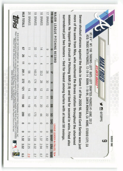 2021 Topps #009 Max Fried