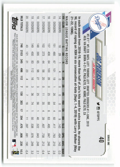 2021 Topps #040 Joc Pederson