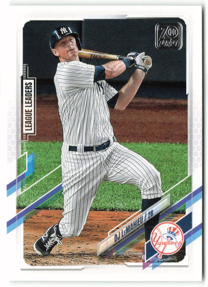 2021 Topps #108 DJ LeMahieu LL AL Batting Average Leaders