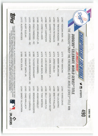 2021 Topps #490 Championship Fireworks Checklist