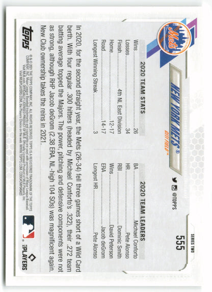 2021 Topps #555 New York Mets Team Card