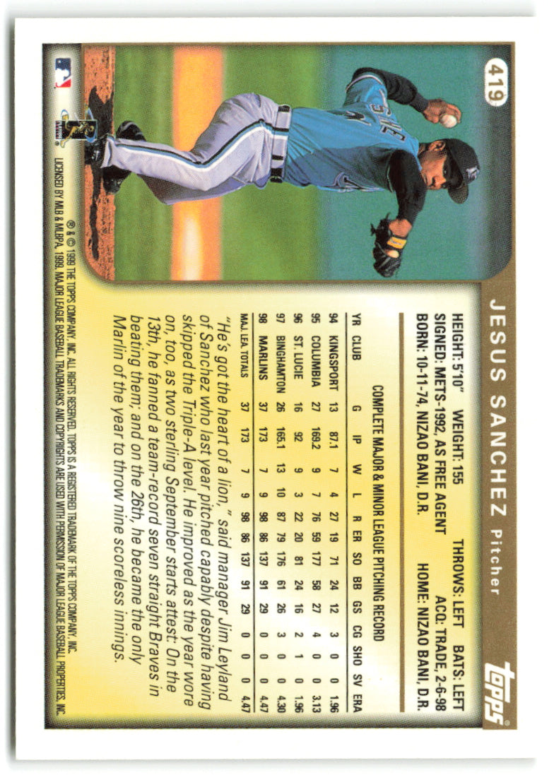 1999 Topps #419 Jesus Sanchez