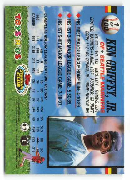 1993 Toys R Us Young Squad #1 Ken Griffey Jr.