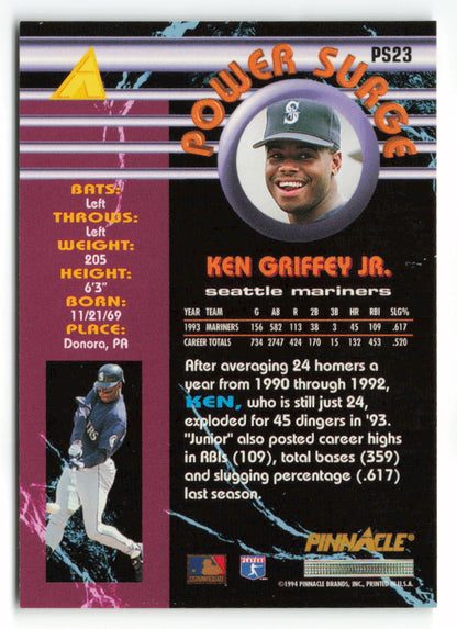 1994 Pinnacle Power Surge  Ken Griffey Jr. PS23