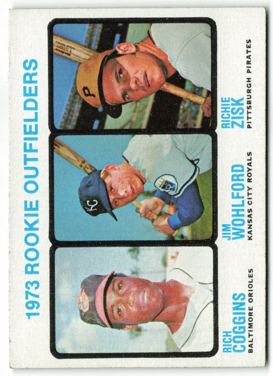 1973 Topps #611 1973 Rookie Outfielders (Coggins/Wohlford/Zisk)