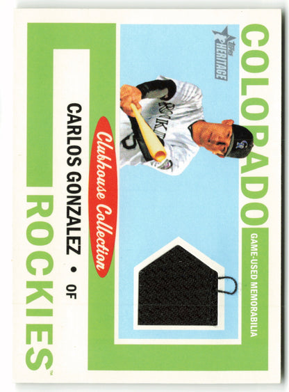 2013 Topps Heritage Clubhouse Collection #CCR-CG Carlos Gonzalez (Black Jersey)